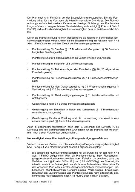 38 FlurbG - Ministerium für Infrastruktur und Landwirtschaft