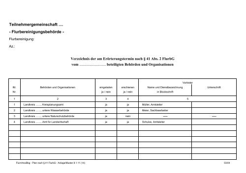 38 FlurbG - Ministerium für Infrastruktur und Landwirtschaft