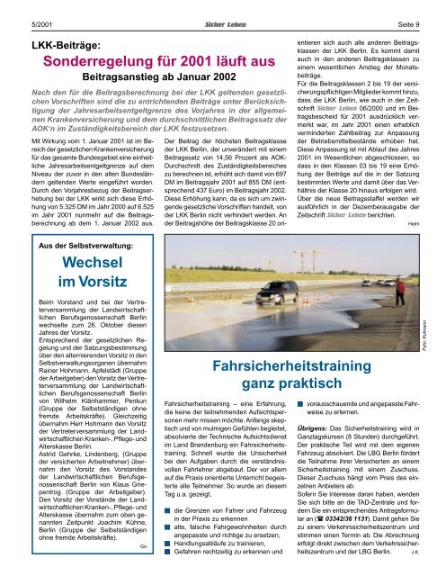 Mitteilungsblatt der Landwirtschaftlichen Berufsgenossenschaft ...