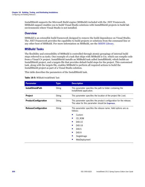 InstallShield 2012 Spring Express Edition User Guide