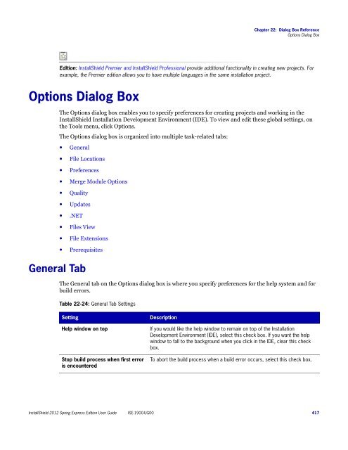 InstallShield 2012 Spring Express Edition User Guide