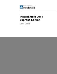 InstallShield 2011 Express Edition User Guide - Knowledge Base ...