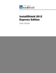 InstallShield 2012 Express Edition User Guide - Knowledge Base ...