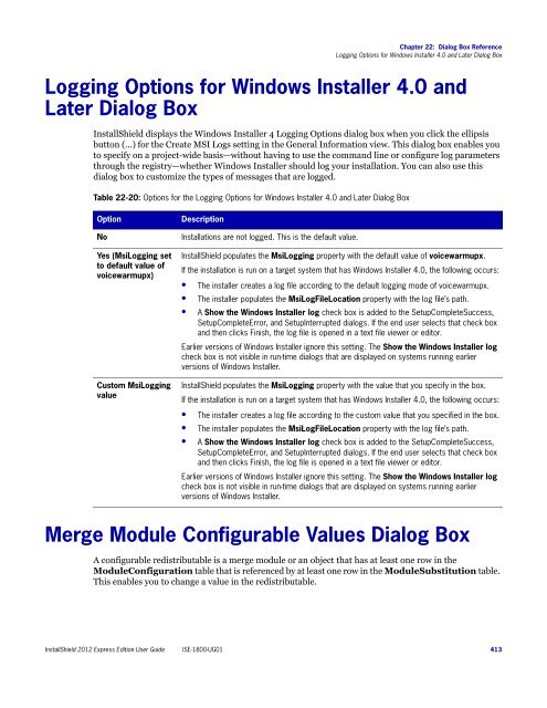 InstallShield 2012 Express Edition User Guide - Knowledge Base ...