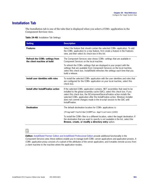 InstallShield 2012 Express Edition User Guide - Knowledge Base ...