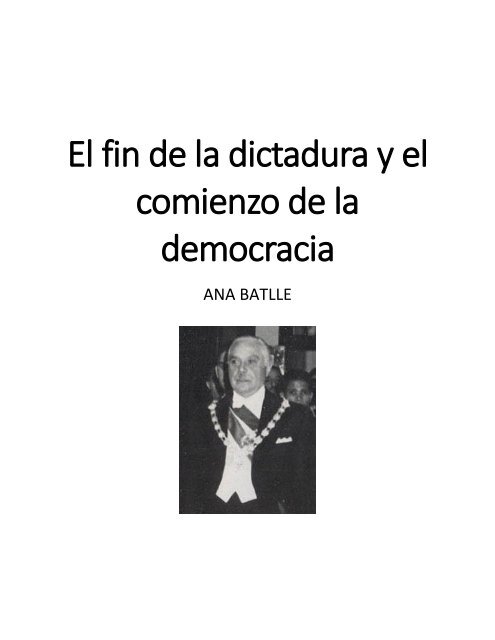 El fin de la dictadura y el comienzo de la democracia