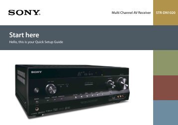 Sony STR-DN1020 - STR-DN1020 Guida di configurazione rapid Inglese