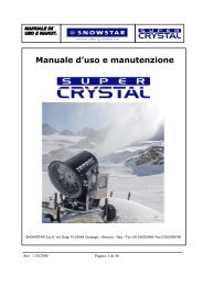 Manuale d'uso e manutenzione - Snowstar