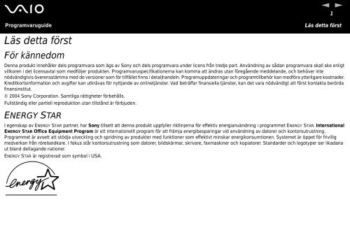 Sony PCG-K315B - PCG-K315B Manuale software Svedese