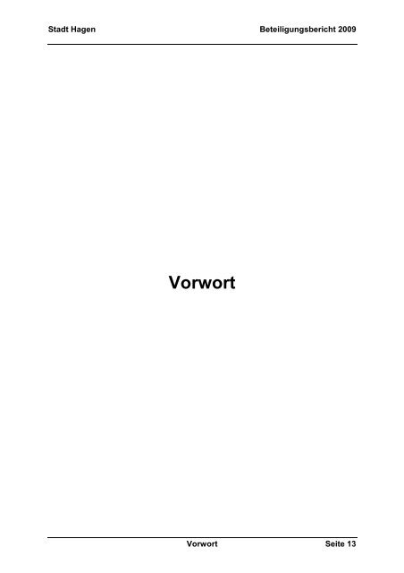 Vorwort - Hagen