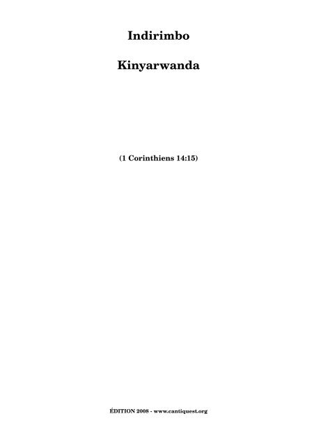 Indirimbo Kinyarwanda - Biblafrique