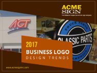 2017 Logo Signage Design Trends - Sign Company in Kansas City