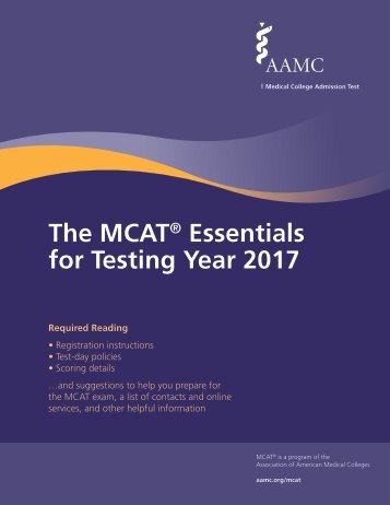 The MCAT Essentials for Testing Year 2017