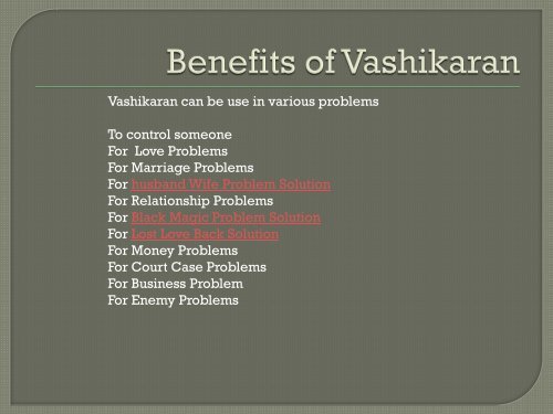 Benefits fo Vashikaran by Astrologer Vinod Kumar