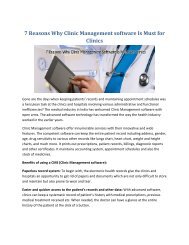 Clinic Management Software - 7 Reasons Why Clinic Management software Is Must For Clinics