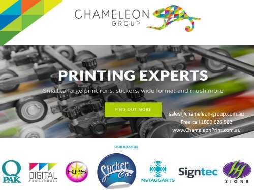 Chameleon Print Group Hervey Bay - Australia