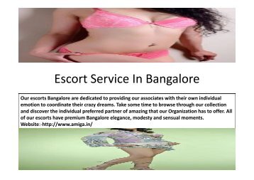 Escort Service In Bangalore