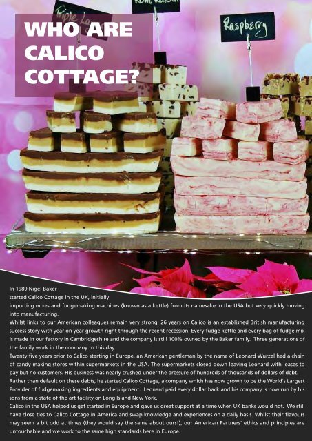 CALICO FUDGEMAKING BROCHURE