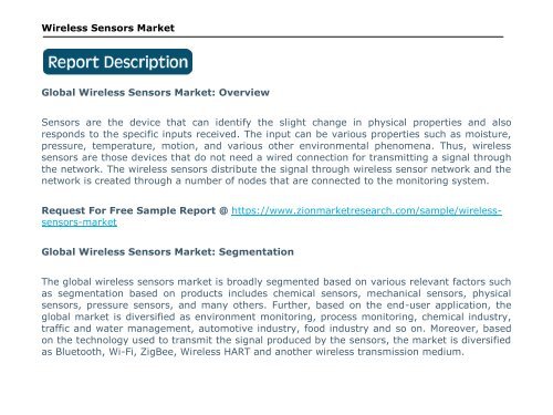 Wireless Sensors Market, 2016 – 2024