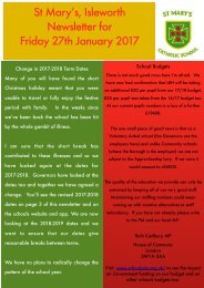 St Mary’s Isleworth Newsletter for Friday 27th January 2017