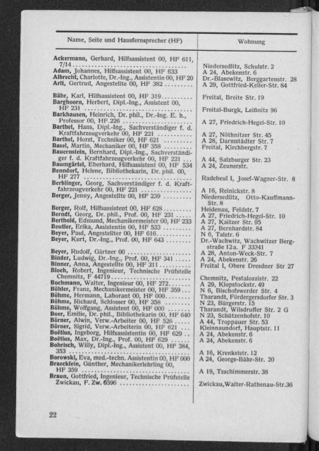 Personal- und Vorlesungsverzeichnis Sommersemester 1947