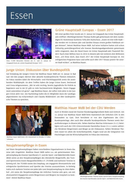 Newsletter Matthias Hauer MdB