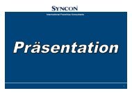 SYNCON International Franchise Consultants | 2017