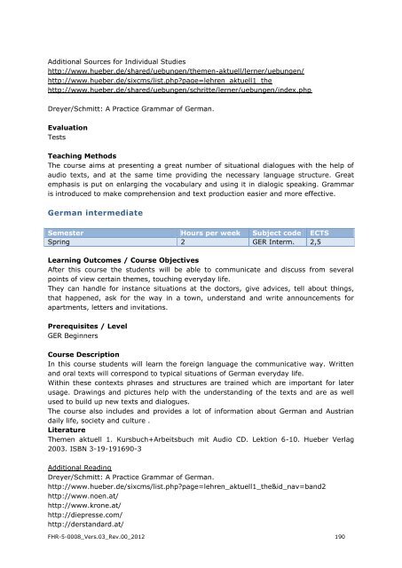 EXPORT-ORIENTED MANAGEMENT - IMC Fachhochschule Krems