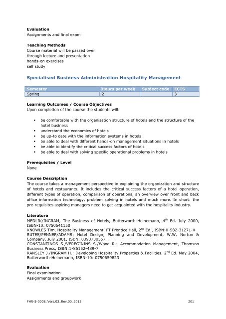 EXPORT-ORIENTED MANAGEMENT - IMC Fachhochschule Krems