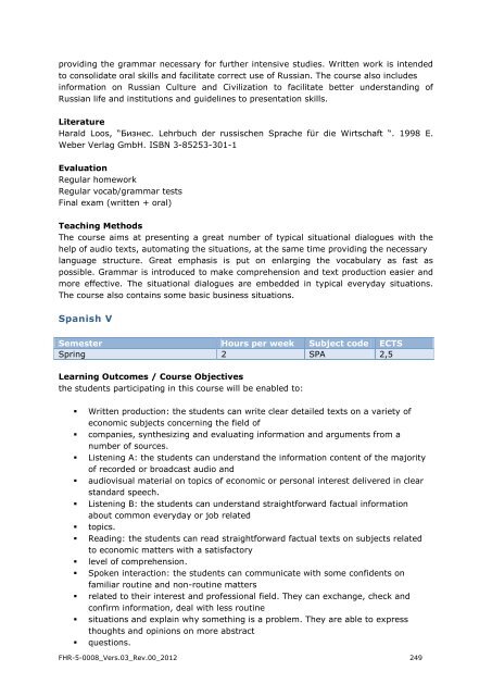 EXPORT-ORIENTED MANAGEMENT - IMC Fachhochschule Krems