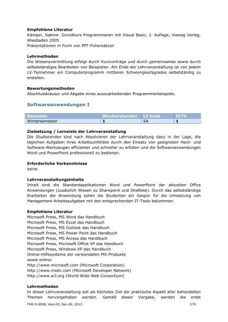 EXPORT-ORIENTED MANAGEMENT - IMC Fachhochschule Krems