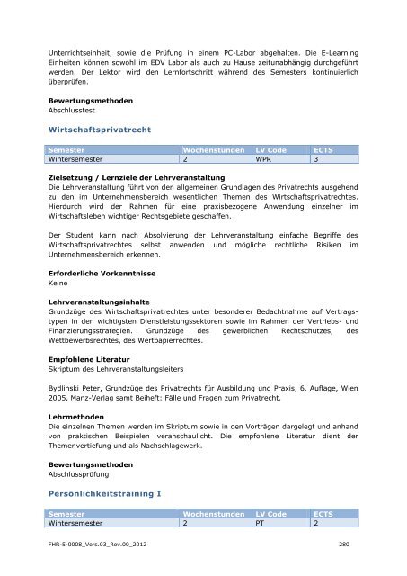 EXPORT-ORIENTED MANAGEMENT - IMC Fachhochschule Krems