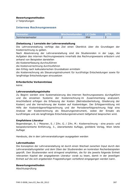 EXPORT-ORIENTED MANAGEMENT - IMC Fachhochschule Krems