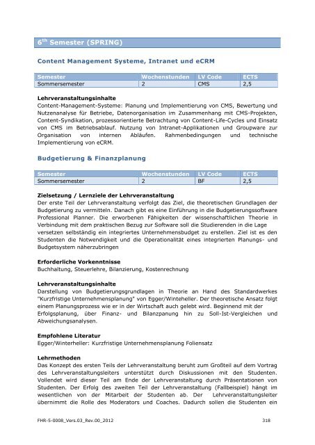 EXPORT-ORIENTED MANAGEMENT - IMC Fachhochschule Krems