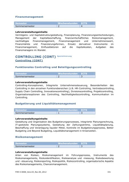 EXPORT-ORIENTED MANAGEMENT - IMC Fachhochschule Krems