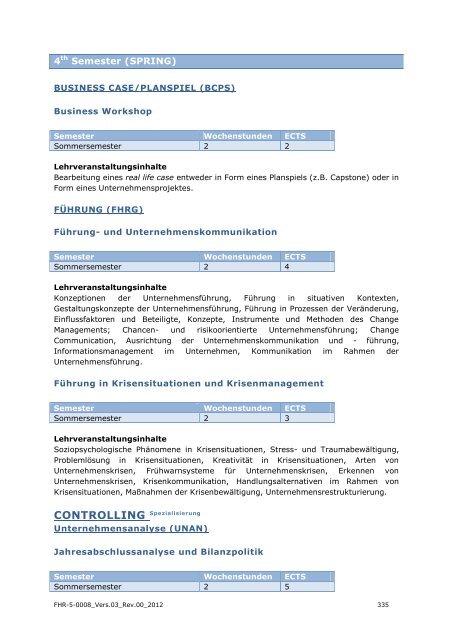 EXPORT-ORIENTED MANAGEMENT - IMC Fachhochschule Krems
