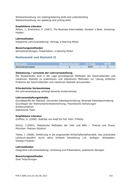 EXPORT-ORIENTED MANAGEMENT - IMC Fachhochschule Krems