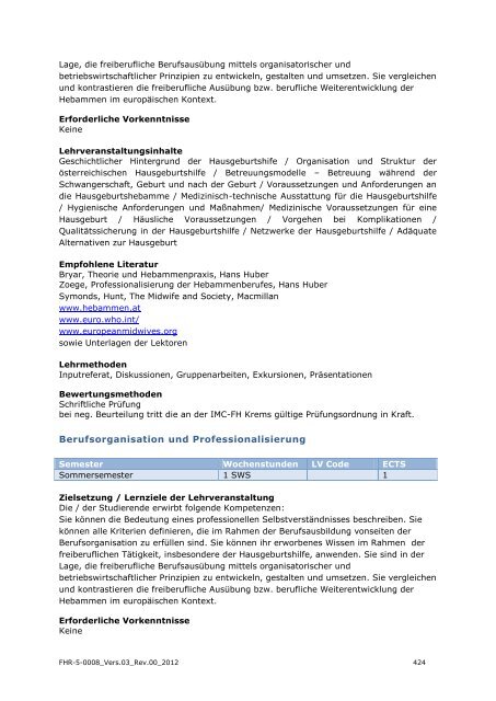 EXPORT-ORIENTED MANAGEMENT - IMC Fachhochschule Krems