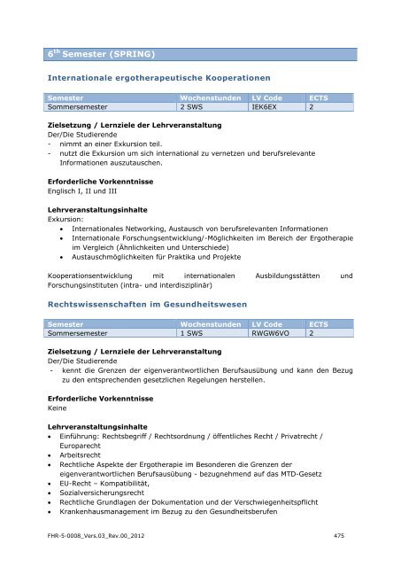 EXPORT-ORIENTED MANAGEMENT - IMC Fachhochschule Krems