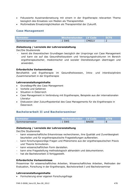 EXPORT-ORIENTED MANAGEMENT - IMC Fachhochschule Krems