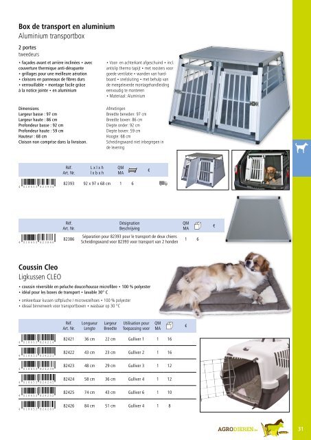 Agrodieren.be - huisdierbenodigdheden en hobbykweken - catalogus 2016 2017