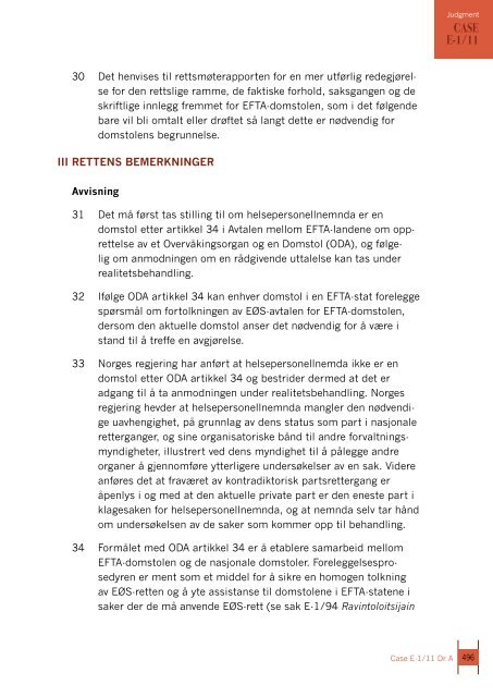 Report 2011 - EFTA Court