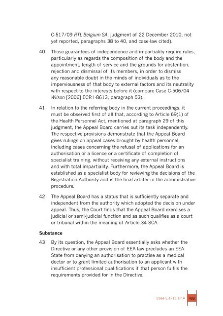 Report 2011 - EFTA Court