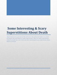 Some Interesting and Scary Superstitions About Death