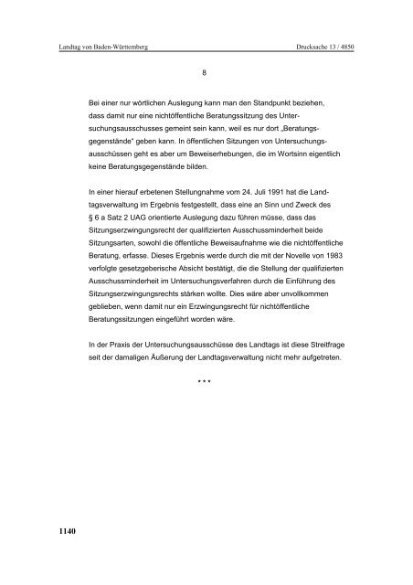 Landtag von Baden-Württemberg Bericht und Beschlussempfehlung