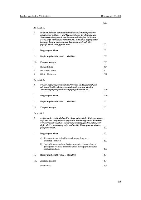 Landtag von Baden-Württemberg Bericht und Beschlussempfehlung