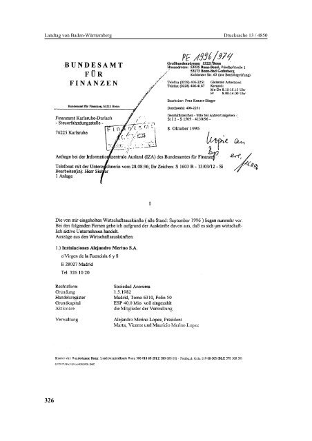 Landtag von Baden-Württemberg Bericht und Beschlussempfehlung