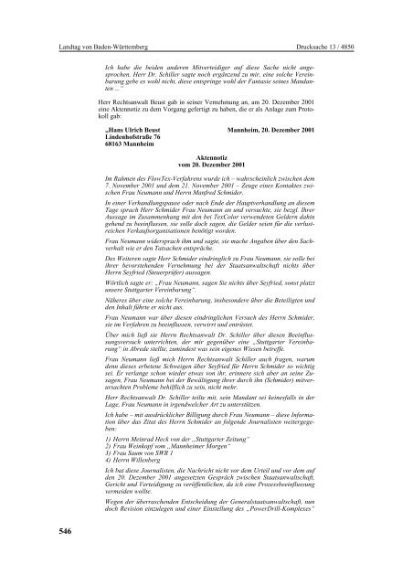 Landtag von Baden-Württemberg Bericht und Beschlussempfehlung