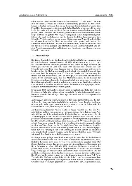 Landtag von Baden-Württemberg Bericht und Beschlussempfehlung