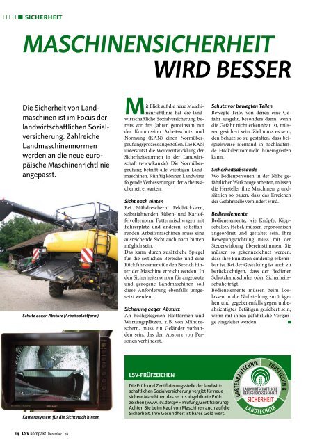 LSV kompakt Dezember 2009 - Die Landwirtschaftliche ...